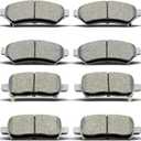 D999 D1075 Front Rear Ceramic Brake Pads Set Fit For 2005-2009 Buick Allure, 2005-2009 Buick Lacrosse, 2004-2008 Pontiac Grand Prix