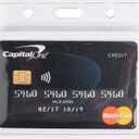 Durable & Heavy-Duty ID Badge Holders ~ Premium Quality, Clear Plastic, Waterproof & Dustproof ~ for ID Cards, Moms, Teachers, Tours, Events, Cruises & More (25 Pack, Horizontal) by Stationery King (Clear Small 2.5 X 3.74)