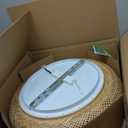 23.6 in Bamboo Woven Rattan-Style Ceiling Light, Boho Ceiling Light Fixture with Remote, LED Dimmable Ceiling Light, Boho Light Fixture for Bedroom Living Room Dining Room Light