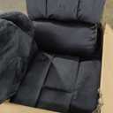 LUCKLIFE Recline Sofa Set with Manual Recliners,Living Room Furniture Set with Reclining Couch,Loveseat and Armchair,Breathable Fabric Upholstery,Thick Cushions and Ergonomic Design,Dark Gray,3+1+1