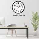 AKCISOT 18 Inch Wall Clock Large Silent Non-Ticking Wall Clocks Battery Operated - Analog Classic Clock Decorative for Living Room, Office, Home, School (Black)