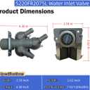 5221ER1003A 5220FR2075L Washer Water Inlet Valve for LG Kenmore Sears -Replace 5221ER1003C, 5221ER1003D, 5221ER1003F, iv-13se-1, AP5986564, eap11728995