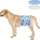 Dono Dog Diapers Male 60ct Disposable Male Dog Wraps Super Absorbent Doggie Puppy Diapers Rapid-Dry Technology Belly Bands for Male Marking, Excitable Urination, Training (Large)