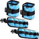 2 Pairs Ankle Wrist Weights for Dry Land or Aquatic Exercise Aqua Cuffs Aqua Aerobics Fitness Bands for Ankle and Wrist Adjustable Weights for Swimming Pool Workout Equipment 1lb Each