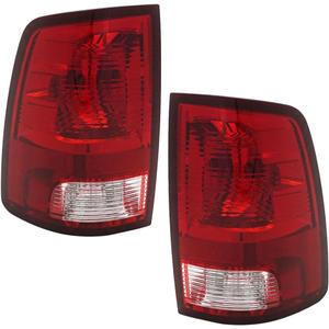 For Ram 1500 Classic 2019 2020 2021 2022 Tail Light Driver & Passenger Side | Pair | Rear | CAPA | Standard Type | Clear & Red | Replacement For CH2818124, CH2819124 | 55277415AF, 55277414AF