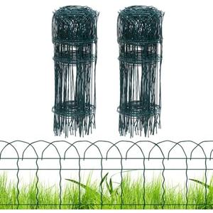 PROWORX 1 Roll Green Garden Fence Border, 14 in x 40 ft Metal Folding Fence Wire Roll Garden Border Edging, Garden Fence Roll Flower Bed Fencing for Outdoor Yard 1 Roll