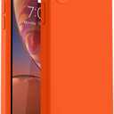 Vooii Compatible with iPhone XR Case, Upgraded Liquid Silicone with [Flat Edges] [Camera Protection] [Soft Anti-Scratch Microfiber Lining] Phone Case for iPhone 10 XR 6.1 inch - Neon Orange