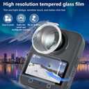 UTEBIT Screen Protector and Lens Guards for DJI OSMO 360 Accessories, PC Protective Cover Ultra HD Tempered Glass Film, 9H Anti-Scratch Protective Film Only for DJI OSMO 360 Camera, 2 Pack