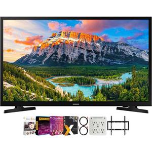 Samsung UN32N5300AFXZA 32-inch 1080p Smart LED TV, Black Bundle with Premiere Movies Streaming + Flat Wall Mount Kit + 6-Outlet Surge Adapter + 2X 6FT 4K HDMI 2.0 Cable