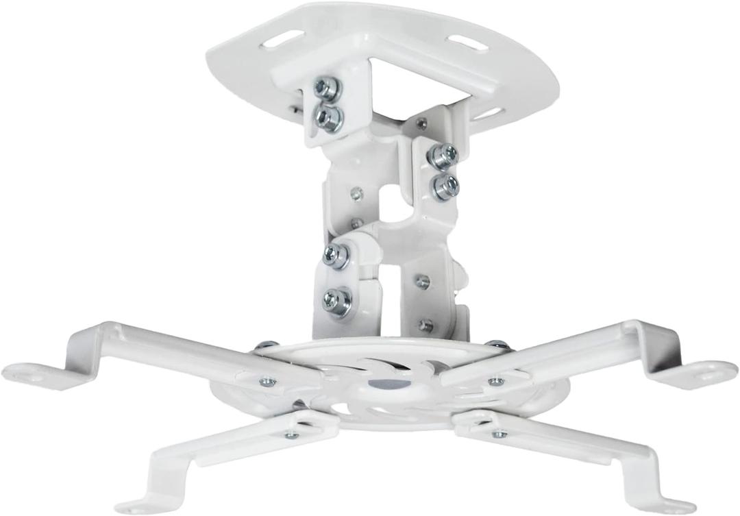 VIVO Universal Adjustable Ceiling Projector, Projection Mount Extending Arms Mounting Bracket, White, MOUNT-VP01W (6" max extension)