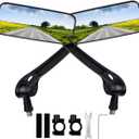 1 Pair Bicycle Mirror Handlebar Mount, 360 Rotatable Adjustable & Foldable Rear View Mirror with Wide-Angle Lens for Safer Cycling, Universal Fit for Bicycle E-Bike, Scooter, Left+Right