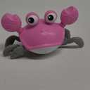 Crawling Crab Baby Girl Toy: Tummy Time Toys for Infant 3-36 Months, Pink Walking Dancing Sensing Crab for Toddler Age 1 2 3 4, 1st Music Birthday Gifts for Girls