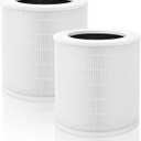 A2001 Replacement Filter Compatible with A2001 air Purifier, 3-in-1 High efficiency activated carbon Filter, 2PACK, White