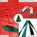 KRYSTY Durable Large Christmas Tree Storage Bag,Fits Up to 9 ft Artificial Trees,Heavy Duty Zipper&Reinforced Handles For Christmas Tree Bag,Protects Against Dust,Moisture & Damage,Red
