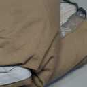 Light Brown Linen Blackout 120 Inch Curtains for Living Room 2 Panels Set Pinch Pleated Back Tab Drapes Farmhouse Thermal Insulated Full Black Out Curtains 120 Length High Ceiling to Floor 40x120