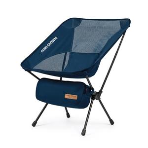 CAMEL CROWN Camping Chair Heavy Duty Backpacking Chair - Ultra-Light Folding Chair with Carry Bag, Portable Compact for Outdoor, Lawn, Hiking, Beach, Picnic, Navy Blue