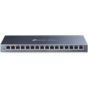 TP-Link 16 Port Gigabit Ethernet Network Switch, Desktop/ Wall-Mount, Fanless, Sturdy Metal w/ Shielded Ports, Traffic Optimization, Unmanaged (TL-SG116) Black