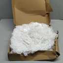 5Ft Pop Up Christmas Tree with Lights, Collapsible Pencil Tree White, Skinny Christmas Tree Slim Xmas Tree, Artificial Tinsel Tree Foldable for Home Apartment Holiday Party Winter Decor