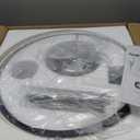KOOFREDDO 21" White Rattan Chandelier for Dining Room, 5-Light Hand Woven Boho Pendant Light Fixture Adjustable Coastal Chandeliers for Kitchen Island Living Room Bedroom Foyer Hallway, ETL Listed
