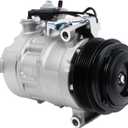 A/C Compressor with Clutch Fit for C250 C300 C350e C63 AMG C43 AMG, E200 E250 E300 E350 E400 E450, GLC250 GLC300, SLK300 SLC300, Metris, OE Replace 168324