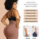 SHAPELLX Shapewear Tummy Control Fajas Colombianas Moldeadoras Butt Lifting Shapewear Shorts For Women With Zip Closure, Large
