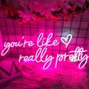 Your Like Really Pretty Neon Signs for Wall Decor, 29.5 * 12.6 Inches Pink Light Up Sign for Wedding, Engagement Decor, Dimmable Party Birthday Bedroom Bar Pub Club Wall Decorations, INSNEnN