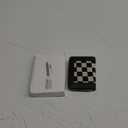 Compact Credit Card Holder, Checkered RFID Zip-Around Accordion Wallet Organizer with 9 Card Slots and 2 Cash Slots