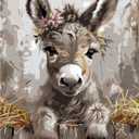 AALBLAC Paint by Numbers for Adult, Donkey Paint by Numbers Kit for Adults Beginners, DIY Animal Acrylic Painting on Canvas for Home Wall Art Decor 16x20 Inch