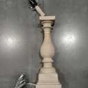 BOBOMOMO 27" Table Lamp with USB C+A Charging Ports Set of 2 Antique Nightstand Lamp for Bedroom Living Room Farmhouse Office Retro Rustic Resin Bedside Desk Lamps Washed White