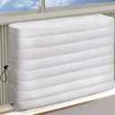Indoor Air Conditioner Cover AC Cover for Inside Window Unit 25 x 17 x 3.5 inches(L x H x D),White