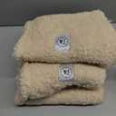 1 Pack 3 Calming Blankets Fluffy Premium Fleece Pet Blanket Soft Sherpa Throw for Dog Puppy Cat Beige Small (23" x16'')