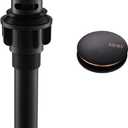 KENES Oil Rubbed Bronze Pop Up Bathroom Sink Drain with Overflow, Lavatory Bathroom Vanity Sink Drain Stopper, Sink Drain Assembly with Overflow Anti Clog Pop Up Drain