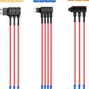 Nilight - 50040R 12V Car Add-a-Circuit Fuse Adapter with Standard and Mini TAP Profile TAP Blade Fuse for Cars Trucks Boats, 10 Pack Fuse Holder-3 types, Blue, Red, Black