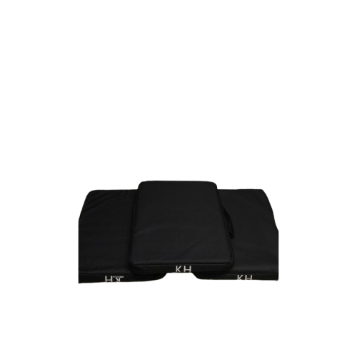 KH Seat Cushions with Waterproof Oxford Cover, 16.6x13x2 inches, High Density Foam, Carrying Handle, Set of 3 (Black) KH Seat Cushions with Waterproof Oxford Cover, 16.6x13x2 inches, High Density Foam, Carrying Handle, Set of 3 (Black)