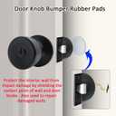 Doorknob with Key Matte Black Round Ball Door Knob Passage Door Privacy Locking Interior/Exterior Door Knob/Berlin Series Lock for Room Door