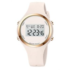 XCZAP Outdoor Sport Watches Alarm Clock 5Bar Waterproof LED Digital Watch (AllOffWhite)