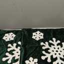 MIULEE Pack of 2 Christmas Decorative Snowflake Throw Pillow Covers Canvas Embroidery Winter Cushion Cases Holiday Decor Soft Pillowcases for Winter Couch Sofa Bedroom Car（Dark Green, 18x18in）