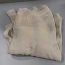 Zeagoo Women's 2026 Fall Chunky Knit Sweater Oversized Crewneck Long Sleeve Winter Cotton Pullover Sweaters Jumper Tops (XX-Large, Beige)