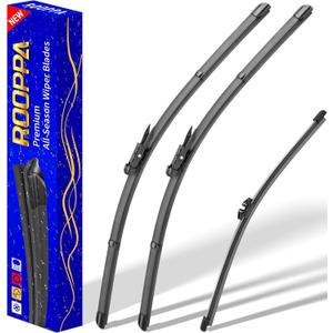 3 wipers Replacement for 2015-2023 Ford Edge, Windshield Wiper Blades Original Equipment Replacement - 28"/28"/15" (Set of 3) Pinch Tap