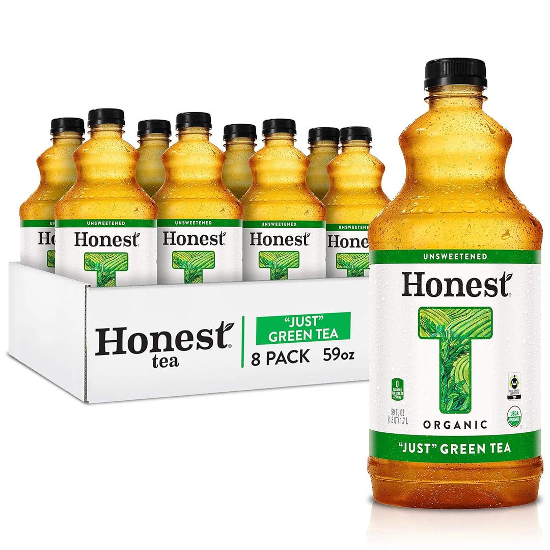 Honest Tea Just Green Tea, 59 Fl Oz Bottles (Pack of 8), Best By MAY 18/26