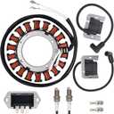 237878-S 15/20 AMP STATOR Compatible for Kohler KT600 KT610 KT620 KT725 KT730 KT735 KT740 KT745 With Ignition Coil Voltage Regulator Spark Plugs 20HP 21HP 22HP 23HP 24HP 25HP 26HP