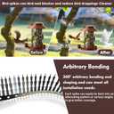 Bird Spikes 360Bend 100cm Anti Climb Spikes Squirrel Deterrent for Outside to Keep Birds Pigeon Racoon Squirrel Cat Away from Porch Baffle Feeder Yard Patio Garden, Fence Spikes with Accessories