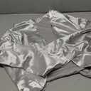 Belle Poque Women Long Sleeve Bolero Shrug Open Front Satin Jacket Ruffled Shrugs for Evening Dresses Formal (XX-Large, Silver)