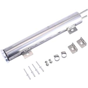 Radiator Coolant Over Flow Puke Tank Can 2 X 13 Inch Polished Stainless Steel 16 OZ 2'' X 13''