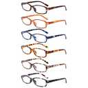 NORPERWIS 6 Pack Ladies Reading Glasses for Women Blue Light Blocking Spring Hinge Fashion Eyeglasses Readers for Women (Mix Color -4, 1.25, multiplier_x)