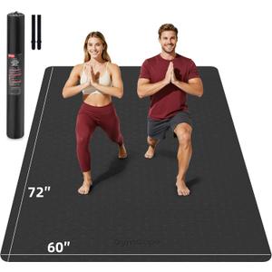 Extra Large Yoga Mat 72"x48" or 78"x57", 1/4"1/2" Thick Mat for Women & Men, TPE Non-Slip Pilates Mat for Home Gym, Yoga, Stretching, Meditation