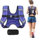 BAGAIL Weighted Vest, 5lbs/10lbs/12lbs/15lbs/20lbs/25lbs/30lbs Weight Vest with Detachable Pouch, Rucking Vest for Women, Men, Walking, Weight Loss, Training, Running (10 lb, Purple)