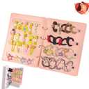 36Pcs Hair Accessory Set with 11pcs Cute Hair Clips,7 Snap Hair Clips,9Pcs Elastic Rubber Bands and 9Pcs Seamless Hair Ties for Girl and Women for All Hair Types Valentine's Day Gifts