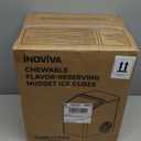 inoviva Nugget Ice Maker Countertop, 40lbs/24H Soft Chewable Pellet Ice Machine with Self-Cleaning, Sonic Ice Maker for Home Kitchen, Office - Black Stainless