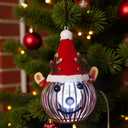 VEWOSTAR Christmas Elk Solar Lanterns, Metal Christmas Outdoor Hanging Lantern Waterproof, Elk Solar Lights Decor for Garden, Patio, Yard, Porch, Xmas Holiday Party Decor